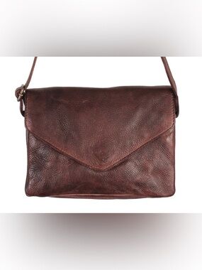 Latico Harbor Leather Crossbody Bag Rich Brown NWT Full Grain Boutique Style